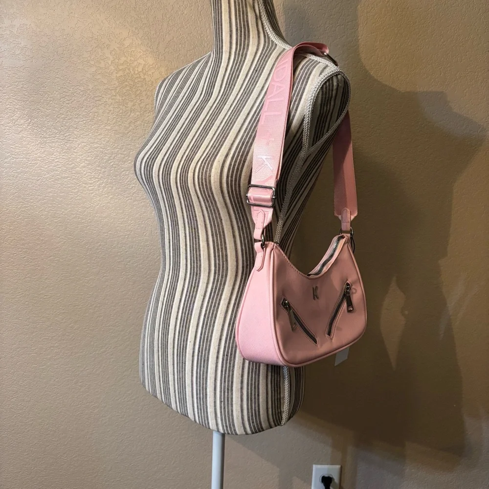 NWT Kendall & Kylie Bag Pale Pink Shoulder or Crossbody Zipper Accents New